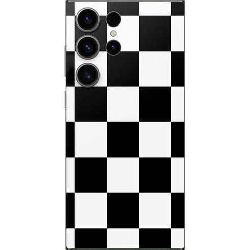 Black and White Checkered Galaxy S25 Ultra Skin